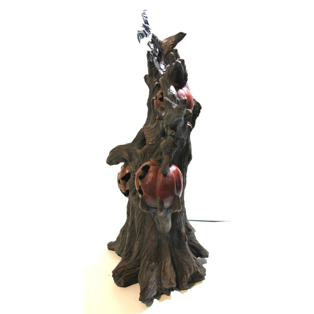 Transpac Resin Light Up Spooky Screaming Tree Bats Halloween Battery 18" Rare - Picture 4 of 8